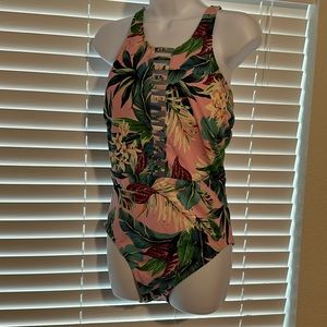 Miraclesuit Pink Tropical Print One-Piece Swimsuit